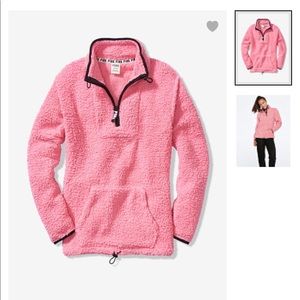PINK SHERPA QUARTER-ZIP